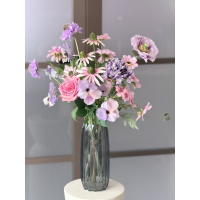 Zijden boeket April met gratis vaas