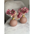 Set van 2 kerstbal vaasjes inclusief bloemen