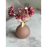 Set van 2 kerstbal vaasjes inclusief bloemen