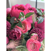 Zijden biedermeier Fuchsia