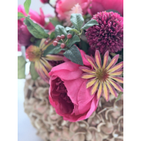 Zijden biedermeier Fuchsia