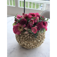 Zijden biedermeier Fuchsia