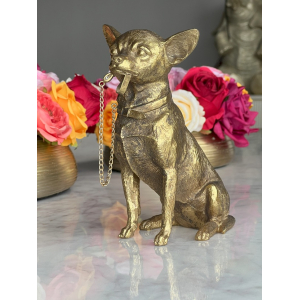 Chihuahua beeld gold