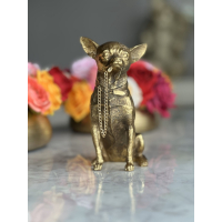 Chihuahua beeld gold