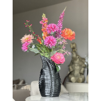 Leaf vaas inclusief zijden boeket