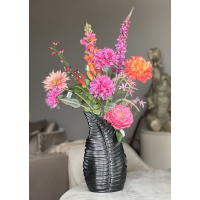 Leaf vaas inclusief zijden boeket