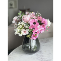 Zijden boeket zwoel inclusief vaas