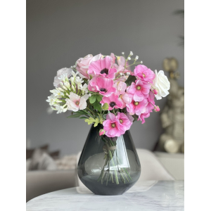 Zijden boeket zwoel inclusief vaas