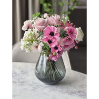 Zijden boeket zwoel inclusief vaas