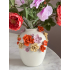Bloemetjes vaas met zijden bloemetjes