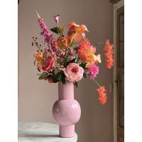 Zijden boeket in Diga Colmore vaas