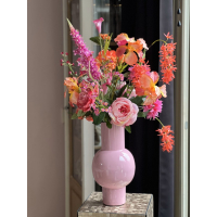 Zijden boeket in Diga Colmore vaas