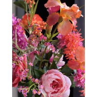 Zijden boeket in Diga Colmore vaas