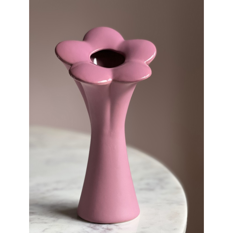 Bloem vaas lila 25cm