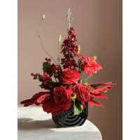 Zijde bloemstuk Liefde