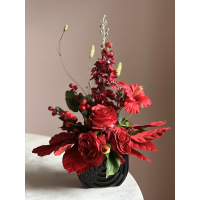 Zijde bloemstuk Liefde