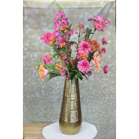 Zijden boeket Misty inclusief vaas 