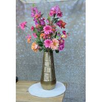 Zijden boeket Misty inclusief vaas 