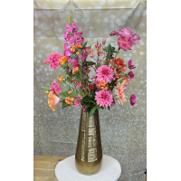 Zijden boeket Misty inclusief vaas 