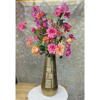 Zijden boeket Misty inclusief vaas 