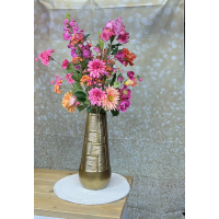 Zijden boeket Misty inclusief vaas 