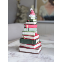 Stapel kerstboeken beeld