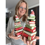 Stapel kerstboeken beeld