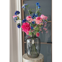 Zijden boeket inclusief vaas 