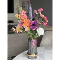 Zomers zijden veldboeket