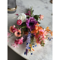 Zomers zijden veldboeket