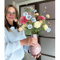 Zijden boeket Ann inclusief vaas
