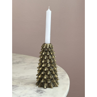Kandelaar kerstboom gold 18cm