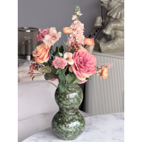 Zijden boeket Silly inclusief vaas