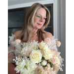 Hand gebonden zijden boeket