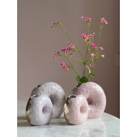 Set van 2 Donut vazen lila