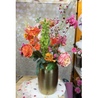 Zijden boeket inclusief vaas