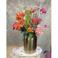 Zijden boeket inclusief vaas