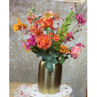 Zijden boeket inclusief vaas