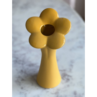 Bloem vaas geel H25cm