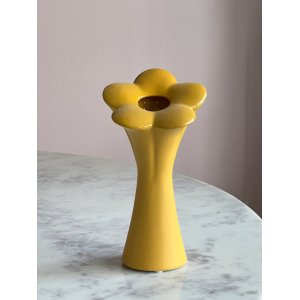 Bloem vaas geel H25cm