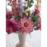 Zijden Voorjaars boeket in vaas