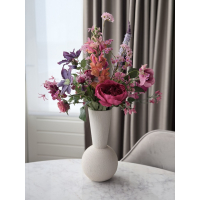 Zijden Voorjaars boeket in vaas