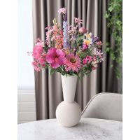 Zijden Voorjaars boeket in vaas