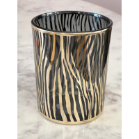 Zebra waxinelichtje houder 12.5cm
