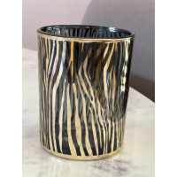 Zebra waxinelichtje houder 12.5cm
