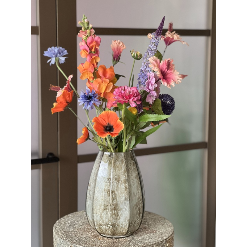 Zijden boeket Fleur inclusief vaas