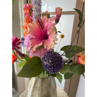 Zijden boeket Fleur inclusief vaas