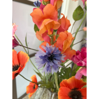 Zijden boeket Fleur inclusief vaas