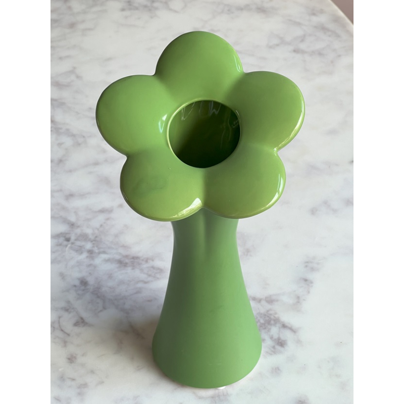 Bloem vaas groen H25cm