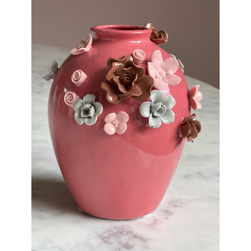 Vaas Flower Pink H15cm